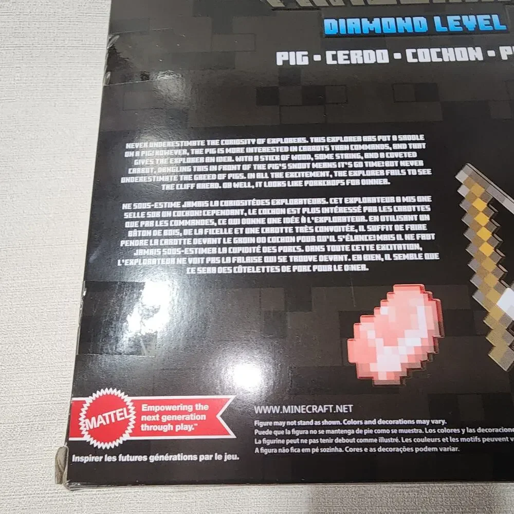 Minecraft diamond level Pig, Cerdo, Cochon, Porco